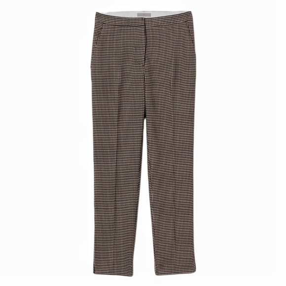 H&M - Houndstooth Ankle Burgundy Pants - Picture 1 of 12